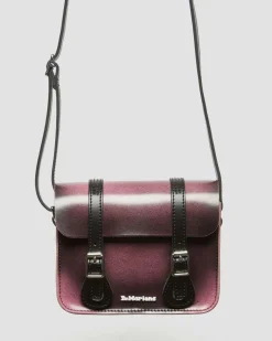 Dr. Martens Sac Bandoulière En Cuir Effet Vieilli 18 Cm Black+Fondant Pink — Two Tone Rub Off+Kiev Cheap