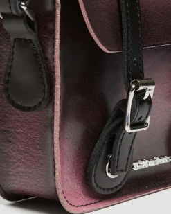 Dr. Martens Sac Bandoulière En Cuir Effet Vieilli 18 Cm Black+Fondant Pink — Two Tone Rub Off+Kiev Cheap