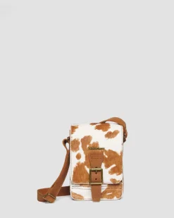 Dr. Martens Sac Bandoulière En Hair-On Imprimé Vache WARM TAN — Hair On Discount