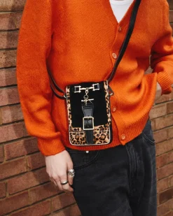 Dr. Martens Sac Bandoulière Vertical En Hair-On à Imprimé Léopard Black — Desert Oasis Suede+Archive Leopard Hair On+Kiev Flash Sale