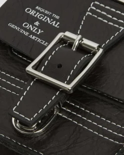 Dr. Martens Sac Bandoulière Vertical En Cuir Overdrive Noir — Overdrive Clearance