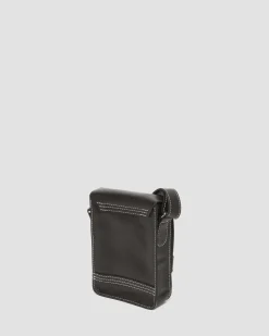 Dr. Martens Sac Bandoulière Vertical En Cuir Overdrive Noir — Overdrive Clearance
