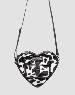 Dr. Martens Sac En Forme De Cœur En Imprimé Vache BLACK+WHITE — Cow Print + Kiev Fashion