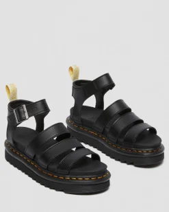 Dr. Martens Sandales Blaire Felix Rub Off Vegan à Brides Noir — Felix Rub Off Cheap
