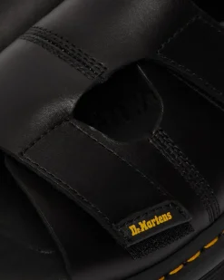Dr. Martens Sandales Claquettes Daxton En Cuir Noir — Brando Best