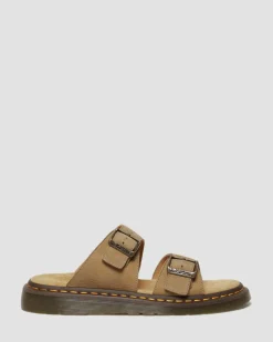 Dr. Martens Sandales Josef En Cuir Nubuck à Boucles Savannah Tan — Tumbled Nubuck Online