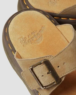 Dr. Martens Sandales Josef En Cuir Nubuck à Boucles Savannah Tan — Tumbled Nubuck Online