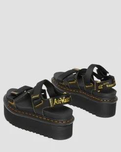 Dr. Martens Sandales Kimber à Brides Et à Logo Noir — Hydro Leather Clearance
