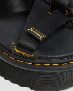 Dr. Martens Sandales Kimber à Brides Et à Logo Noir — Hydro Leather Clearance