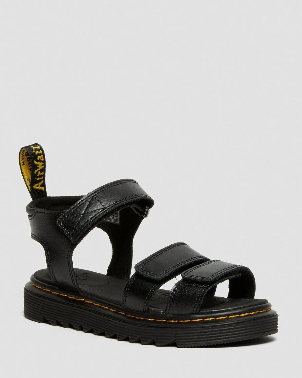 Dr. Martens Sandales Klaire En Cuir à Brides Junior Noir — T Lamper Cheap