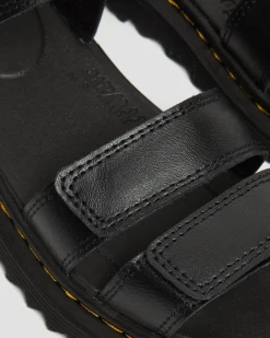 Dr. Martens Sandales Klaire En Cuir à Brides Junior Noir — T Lamper Cheap