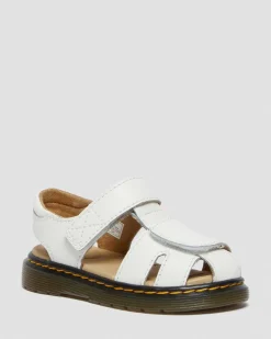 Dr. Martens Sandales Moby II En Cuir à Brides Velcro Pour Tout-petit Blanc — T Lamper Online