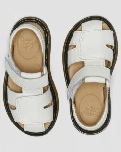 Dr. Martens Sandales Moby II En Cuir à Brides Velcro Pour Tout-petit Blanc — T Lamper Online