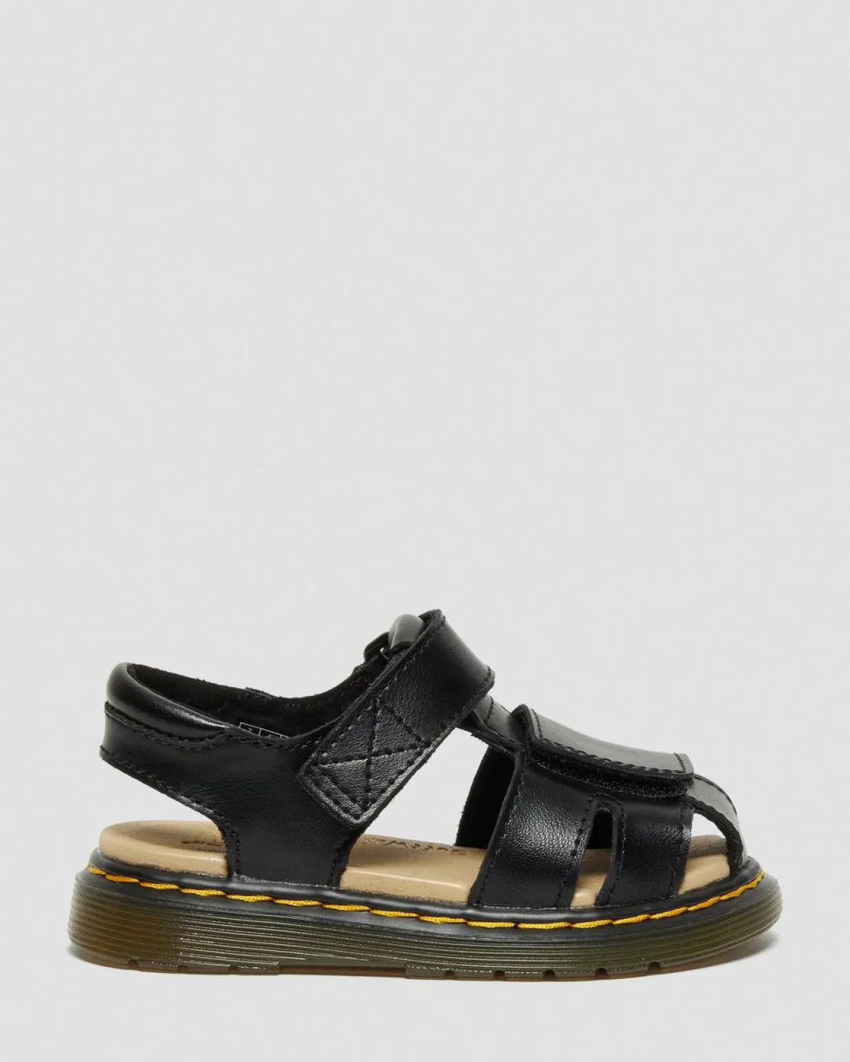 Dr. Martens Sandales Moby II En Cuir à Brides Velcro Pour Tout-petit Noir — T Lamper Sale