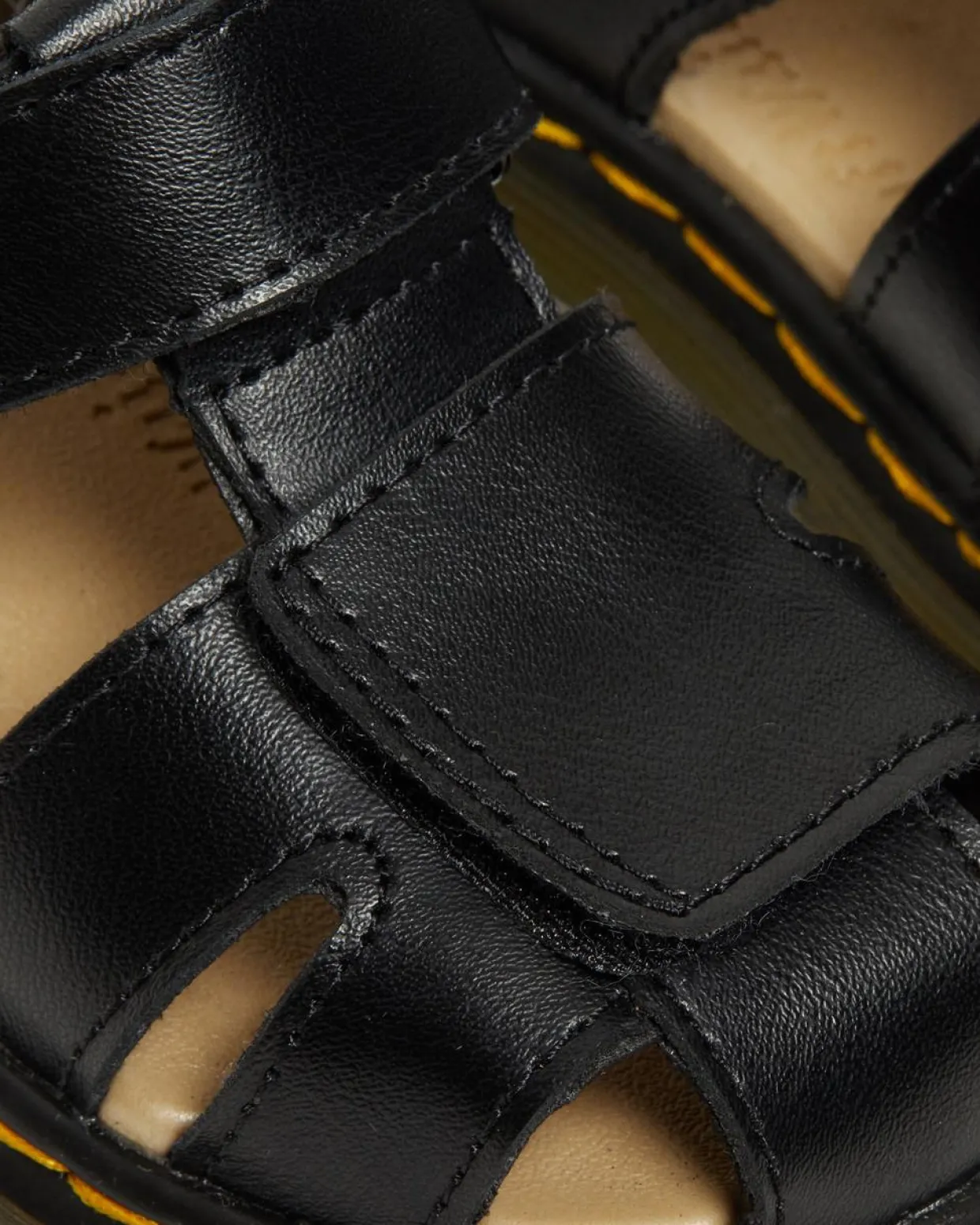 Dr. Martens Sandales Moby II En Cuir à Brides Velcro Pour Tout-petit Noir — T Lamper Sale