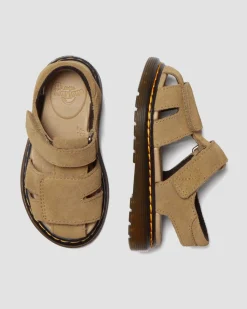 Dr. Martens Sandales Moby II En Daim Bronx Camel Pour Tout-petit Savannah Tan — Bronx Suede Discount