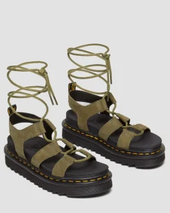 Dr. Martens Sandales Nartilla En Cuir Tumbled Nubuck Muted Olive — Tumbled Nubuck Best Sale