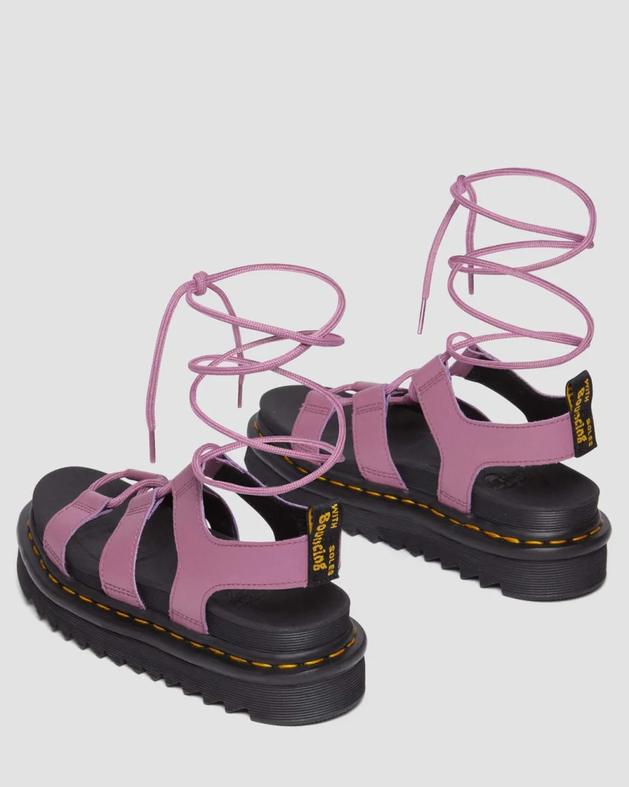 Dr. Martens Sandales Nartilla En Cuir Muted Purple — Athena Clearance