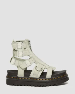 Dr. Martens Sandales Olson En Cuir Tumbled Nubuck à Zip Smoked Mint — Tumbled Nubuck Store