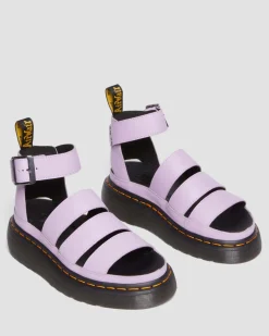 Dr. Martens Sandales Plateformes Clarissa II En Cuir à Brides Lilas — Pisa Cheap