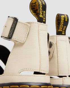 Dr. Martens Sandales Plateformes Clarissa II En Cuir à Brides Beige texturé — Pisa Discount
