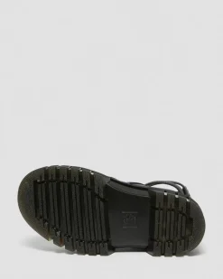 Dr. Martens Sandales Plateformes Montantes Ricki En Cuir Nappa Lux Noir — Nappa Lux Sale