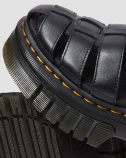 Dr. Martens Sandales Plateformes Ricki Fisherman Noir — Nappa Lux Shop