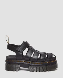 Dr. Martens Sandales Plateformes Ricki Fisherman Noir — Nappa Lux Shop