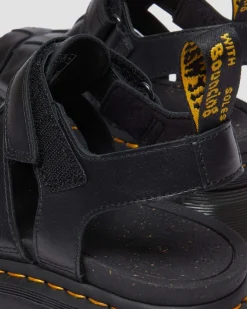 Dr. Martens Sandales Plateformes Ricki Fisherman Noir — Nappa Lux Shop