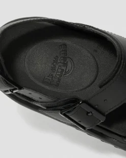 Dr. Martens Sandales Voss En Cuir Hydro à Brides Noir — Hydro Leather Cheap