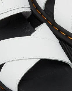 Dr. Martens Sandales Voss II En Cuir Hydro à Brides Blanc — Hydro Leather Shop