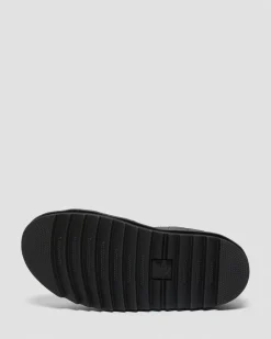 Dr. Martens Sandales Voss II En Cuir Hydro à Brides Noir — Hydro Leather Cheap
