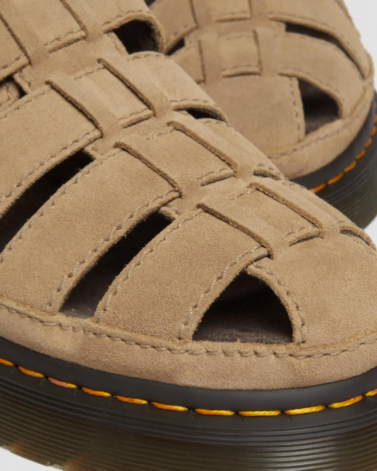Dr. Martens Sandales Wrenlie En Daim Bronx Savannah Tan — Bronx Suede Discount